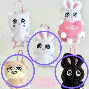 가챠가챠 foxy illustrations 봉제 인형 3종 세트
