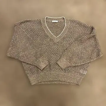 BRUNELLO CUCINELLI 메쉬 니트 스팽글 긴팔 XXS