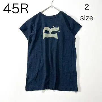 3743 [새상품급] 45R 반팔 티셔츠 네이비 R로고 인디고 M