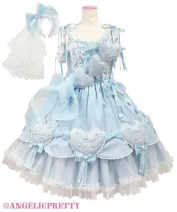 Angelic pretty Cutest Heart dress sax