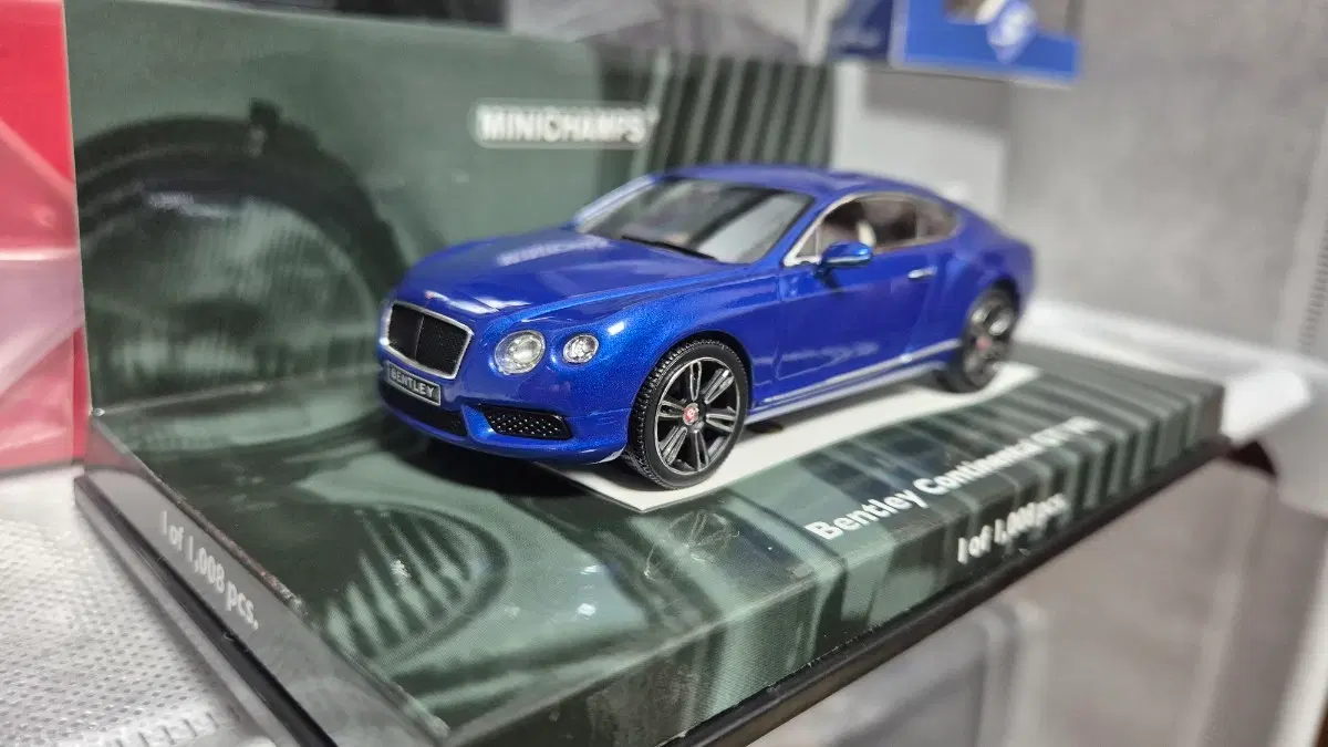 1/43 미니챔프 벤틀리(블루) 모형,다이캐스트