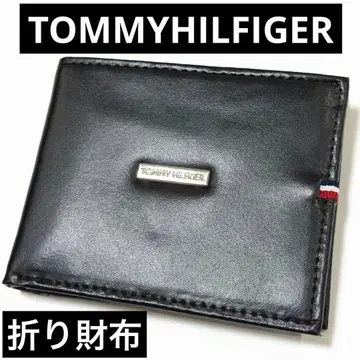 TOMMY HILFIGER 이단 접이식 지갑 블랙 RFID 기능 포함