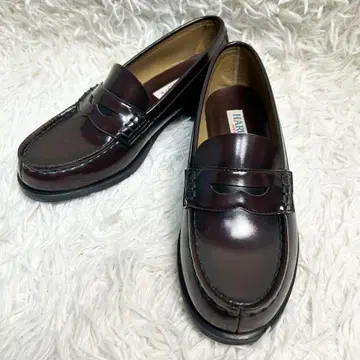 미사용급 하루타 로퍼 브라운 갈색 24.5cm 와이드 통학