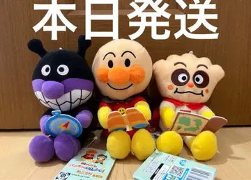 호빵맨 봉제 인형 빵탄과 약속의 별 영화 3종 세트