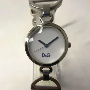 [레어] D&G 손목시계 디앤지 화이트 다이얼 실버 뱅글