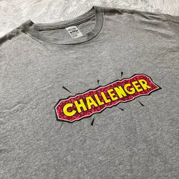 챌린저 반팔 CHALLENGER 티셔츠 그레이 남성용 M 로고
