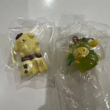 폼폼푸딩 키링 2종 세트 키링 행거 케로케로
