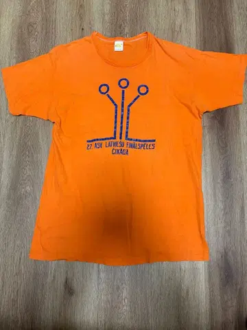 70년대 금택 Russell Athletic T셔츠 오렌지 XL