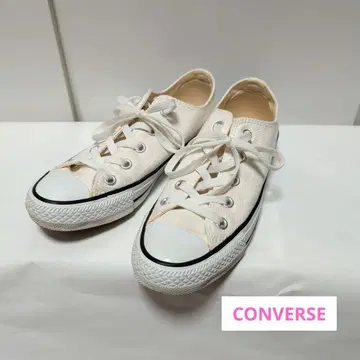 CONVERSE 새상품급 캔버스 스니커즈 화이트 로우컷 23cm 올스타
