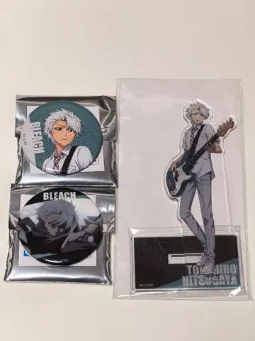 BLEACH 히츠가야 토시로 캔뱃지 아크릴 스탠드 세트