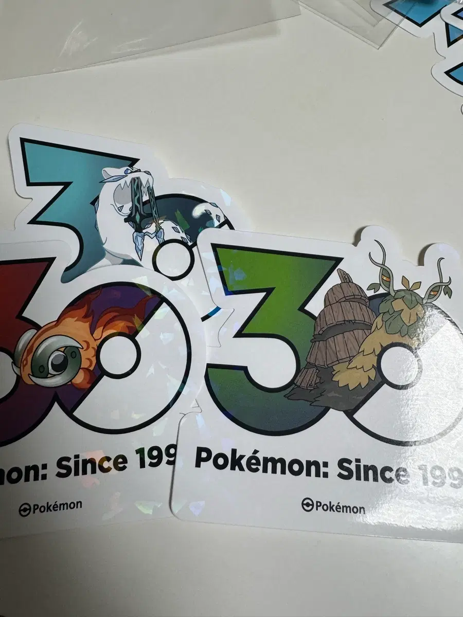 포켓몬 30주년 로고 스티커 총지엔 파오젠 위유이 세트