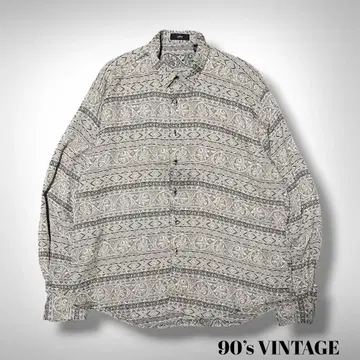 [ 90's phiz ] 올 패턴 아트 비스코스 셔츠 L