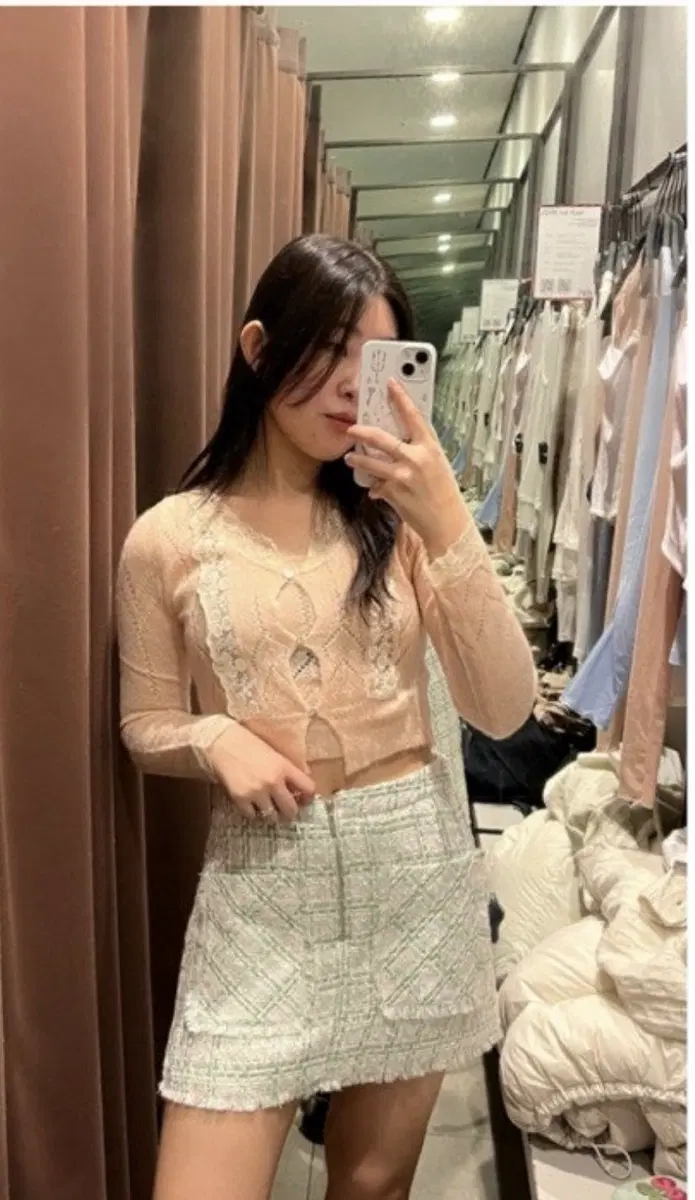 자라 가디건뷔스티에 + 체크트위드팬츠 새상품