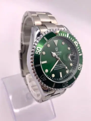 자동 태엽식 다이버 워치 남성용 손목시계 그린 42mm 박스 포함 기프트