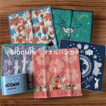 [B세트] MOOMIN 무민 리틀미이 미니 타월 손수건 5장 새상품