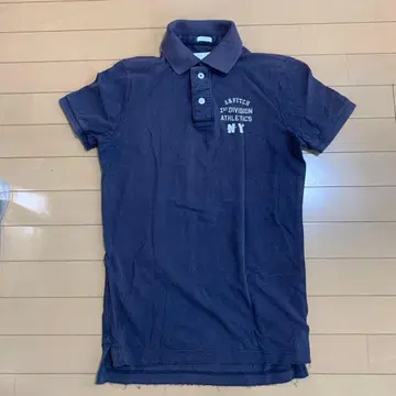 Abercrombie & Fitch 피케 셔츠 네이비 S 사이즈