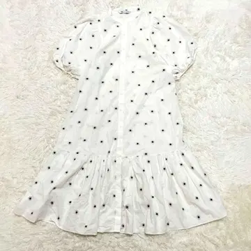 [ 인기 상품 ] ZARA 자라 자수 퍼프 슬리브 원피스 자수 꽃무늬
