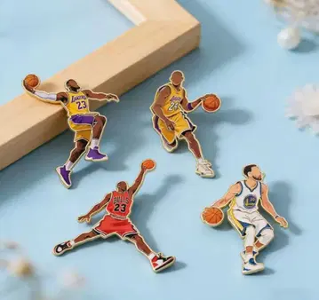 NBA 역대 스타 프로 농구 선수 핀 배지 세트 레전드