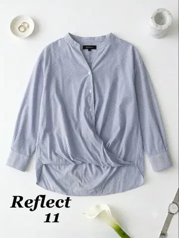 Reflect 스트라이프 패턴 긴팔 셔츠 11호 봄/여름 오피스 캐주얼