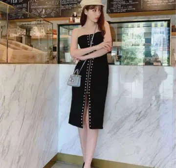 Rady 프론트 지퍼 슬릿 원피스 XS 사이즈 블랙