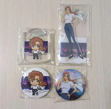 명탐정 코난 세가 럭키 쿠지 하귀라 치하야 아크릴 스탠드 캔뱃지 세트