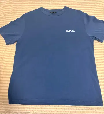 [새상품급] A.P.C. 로고 티셔츠 블루