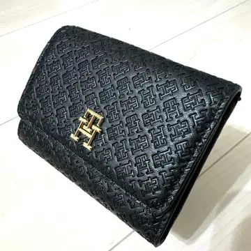 새상품 TOMMY HILFIGER 3단 폴더형 미니 지갑 블랙 여성용