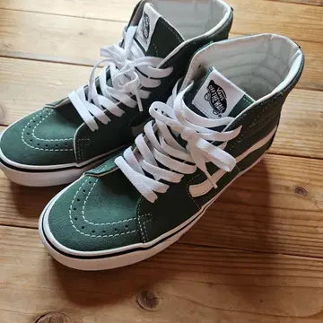 VANS SK8-HI 그린 하이컷 스니커즈