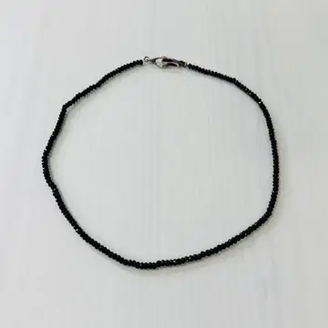 블랙 스피넬 목걸이 실버 925