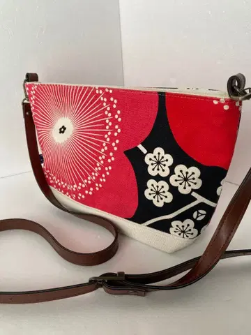 오시키 캔버스당 KYOTO JAPAN 매실 패턴 숄더백 2WAY 백