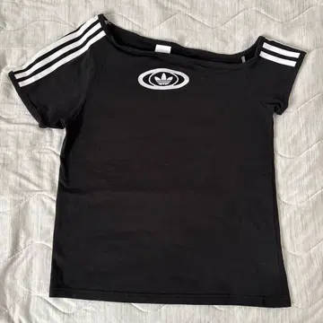 adidas Originals 오프숄더 T셔츠 블랙 L