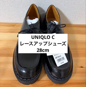 택 포함 새상품 UNIQLO C 레이스업 슈즈 블랙 28cm