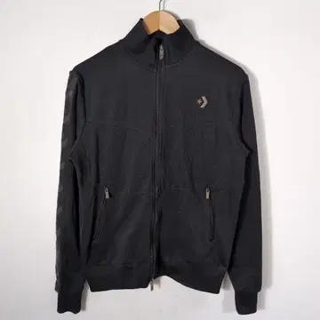 CONVERSE 트랙 자켓 풀 집업 블랙