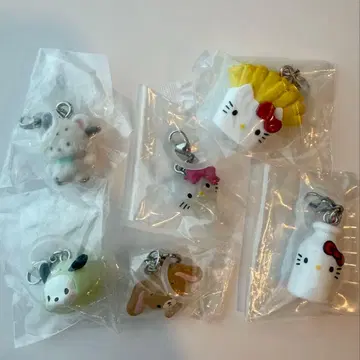 산리오 메지루시 액세서리 가챠 묶음 판매 6종 키티 포차코