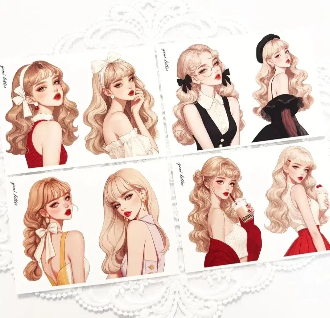 [예니레터] 유혹 소녀 인물 페이퍼(스티커x)