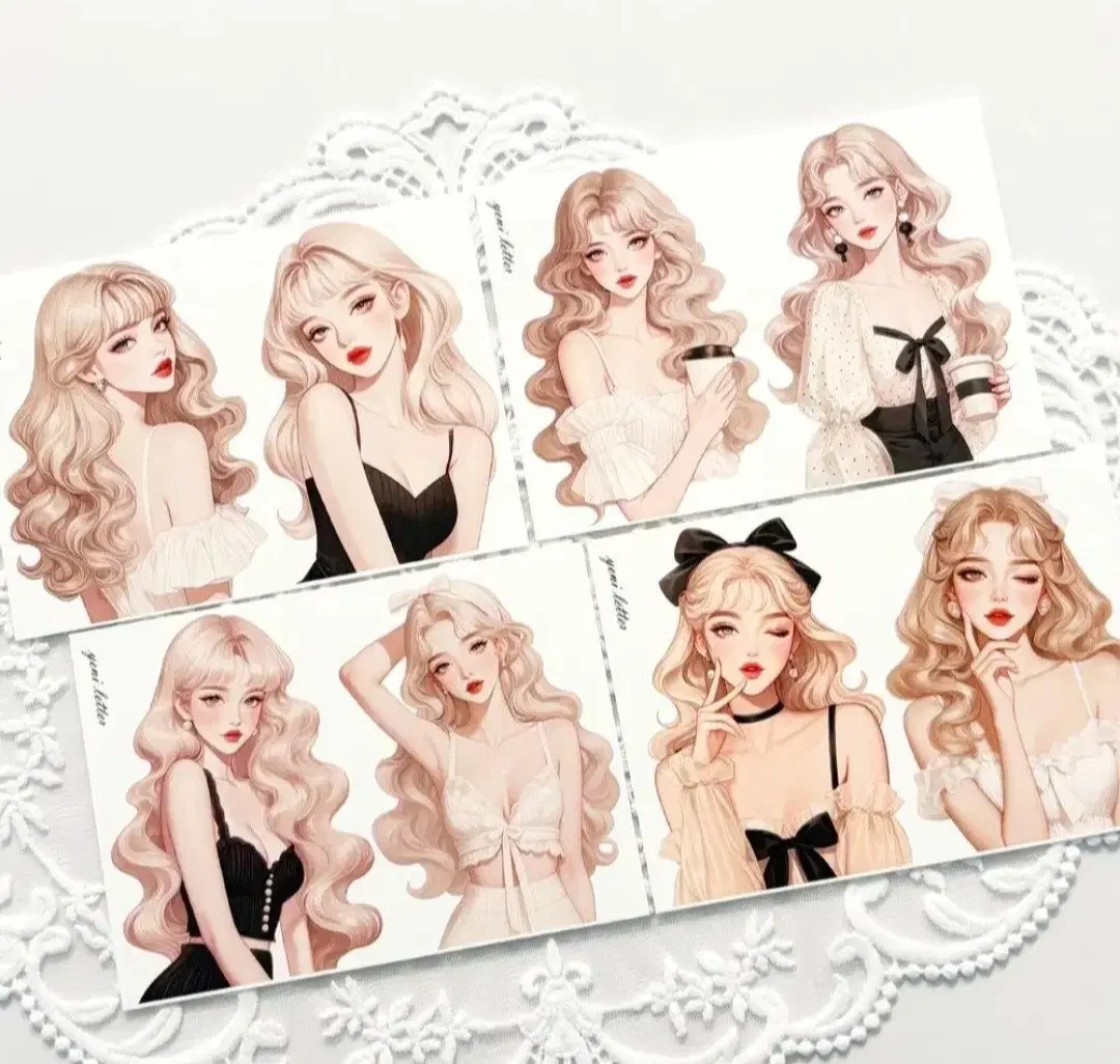 [예니레터] 시크걸 소녀 인물 페이퍼(스티커x)