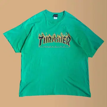 [ THRASHER ] 중고 티셔츠 / 파이어 / 프레임