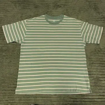GAP 보더 T셔츠 그린