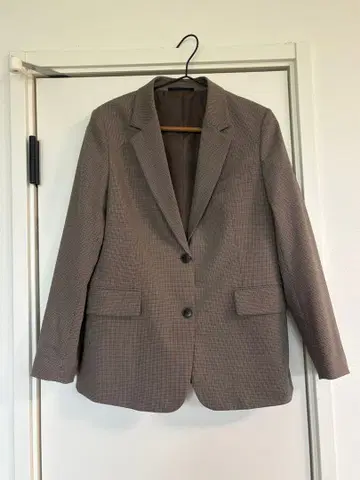 새상품 UNIQLO 테일러드 자켓 브라운 체크 M