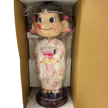 529-후지야 페코짱 인형 흔들목 기모노 인형 화이트