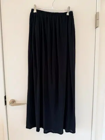 NOOY 저지 소재 개더 스커트 (얇은 안감 포함) 블랙