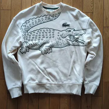 LACOSTE 오버 사이즈 프린트 크루넥 맨투맨