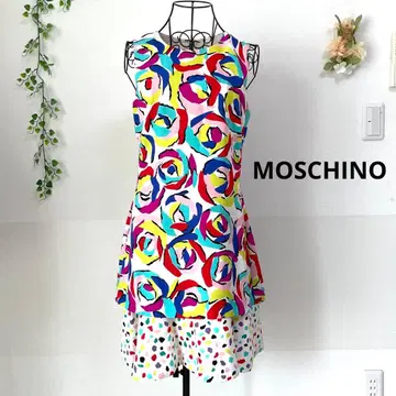 MOSCHINO 모스키노 원피스 꽃무늬 화이트 베이스