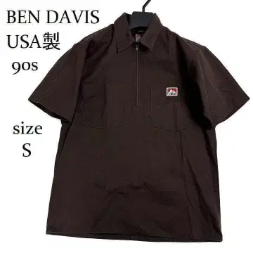 90s USA제 BEN DAVIS 하프 지퍼 워크 셔츠 벤데이비스 S