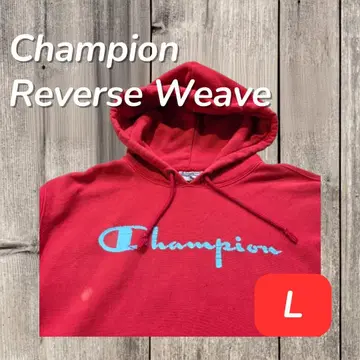 Champion Reverse Weave 후드티 레드 L