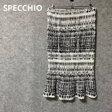 SPECCHIO 플리츠 미디 스커트