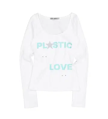 Setupexe LOVE U-NECK TOP WHITE 티셔츠