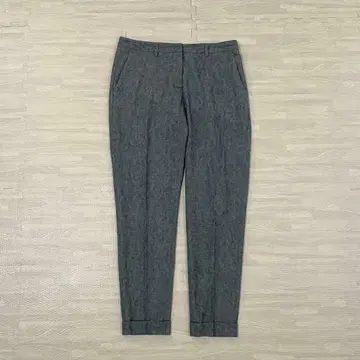 극미품*파비아나 필리피 린넨 혼방 테이퍼드 팬츠 루체 S 그레이