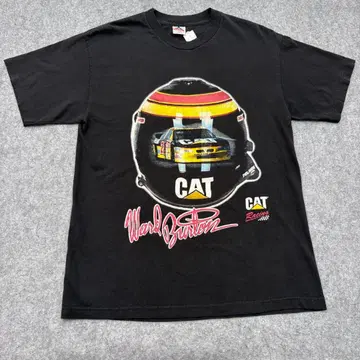 초레어 양면 프린트!! 00s NASCAR CAT 레이싱 T셔츠