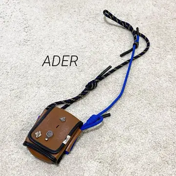 ADER 미니 숄더백 숄더 파우치 브라운 천연 가죽